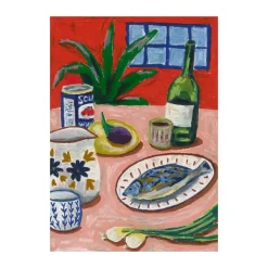 Outlet Paper Collective Póster Composition with Fish, 70x100 cm Multi