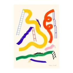 Clearance Paper Collective Póster Glisser, 50x70 cm Multi