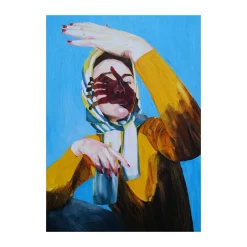 Paper Collective Póster Madame E, 50x70 cm NaranjaAzulNegro