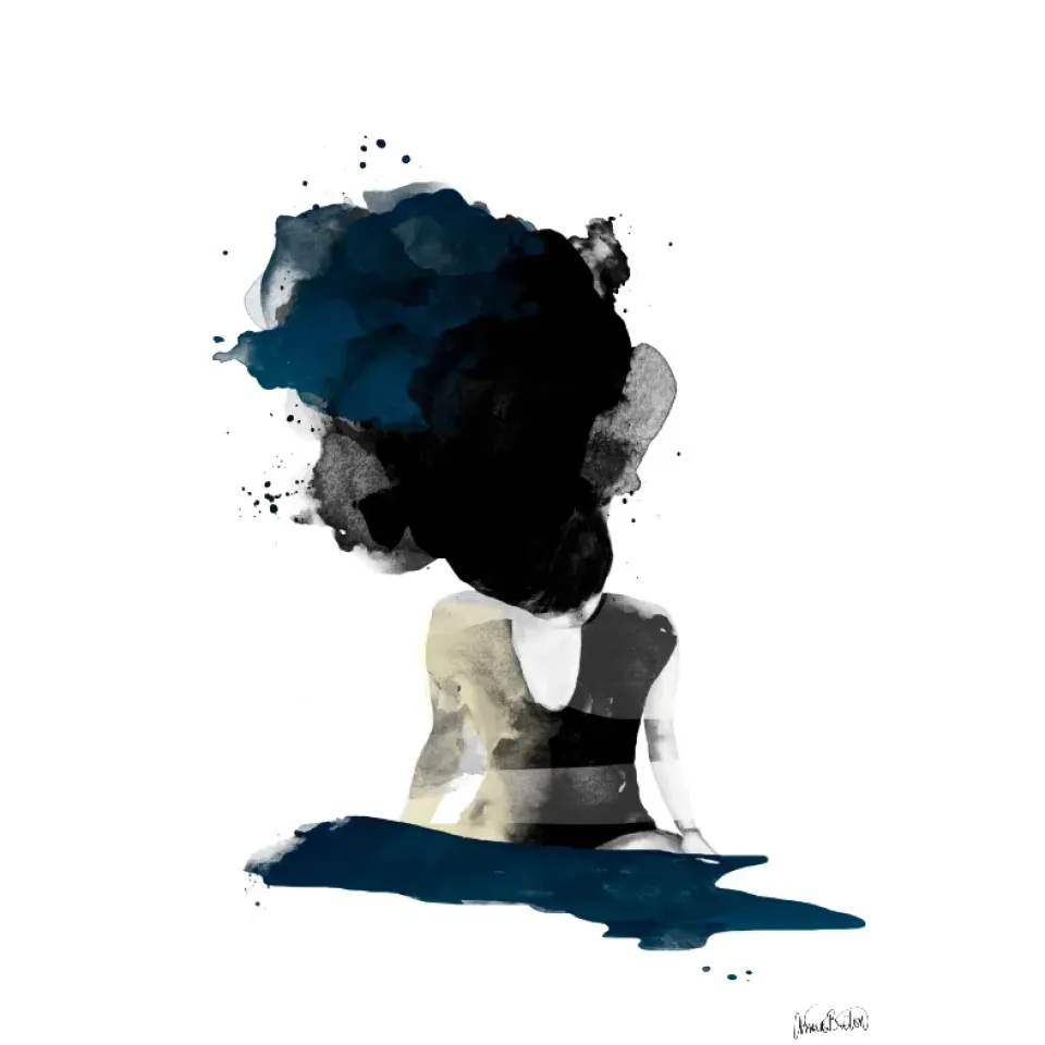 Discount Anna Bülow Póster On her mind, 50 x 70 cm MultiNegroBlanco