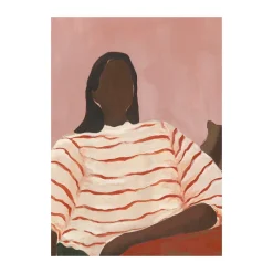 Hot Paper Collective Póster Red Stripes, 30x40 cm RojoBlancoMarrónNegro