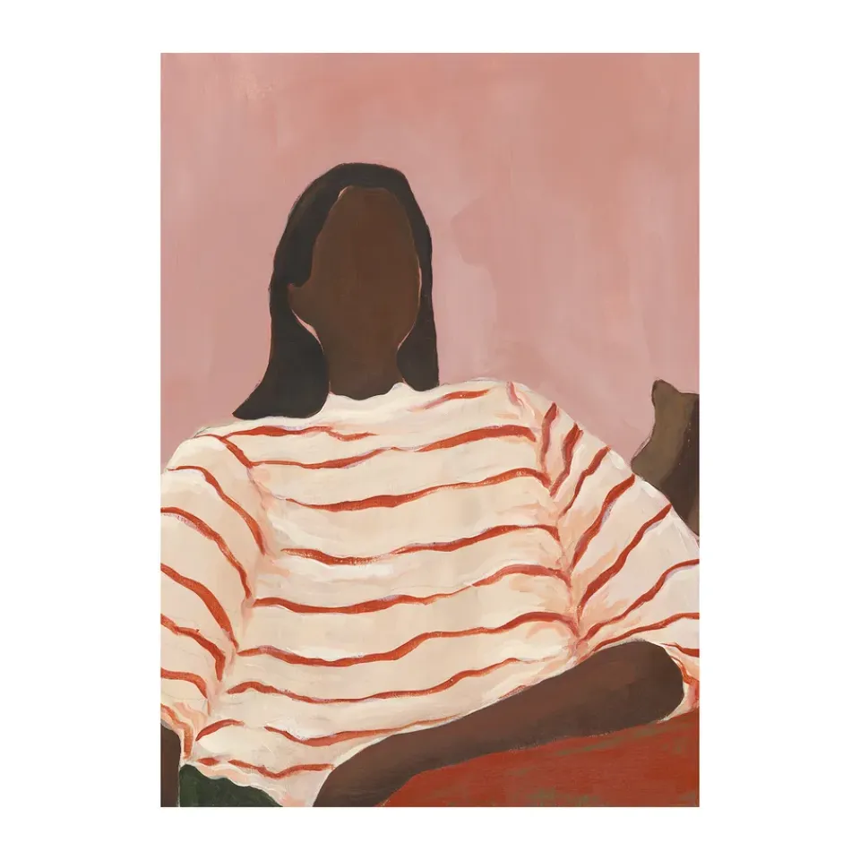 Hot Paper Collective Póster Red Stripes, 30x40 cm RojoBlancoMarrónNegro