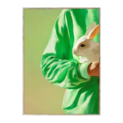 Best Paper Collective Póster White Rabbit, 70x100 cm Verde