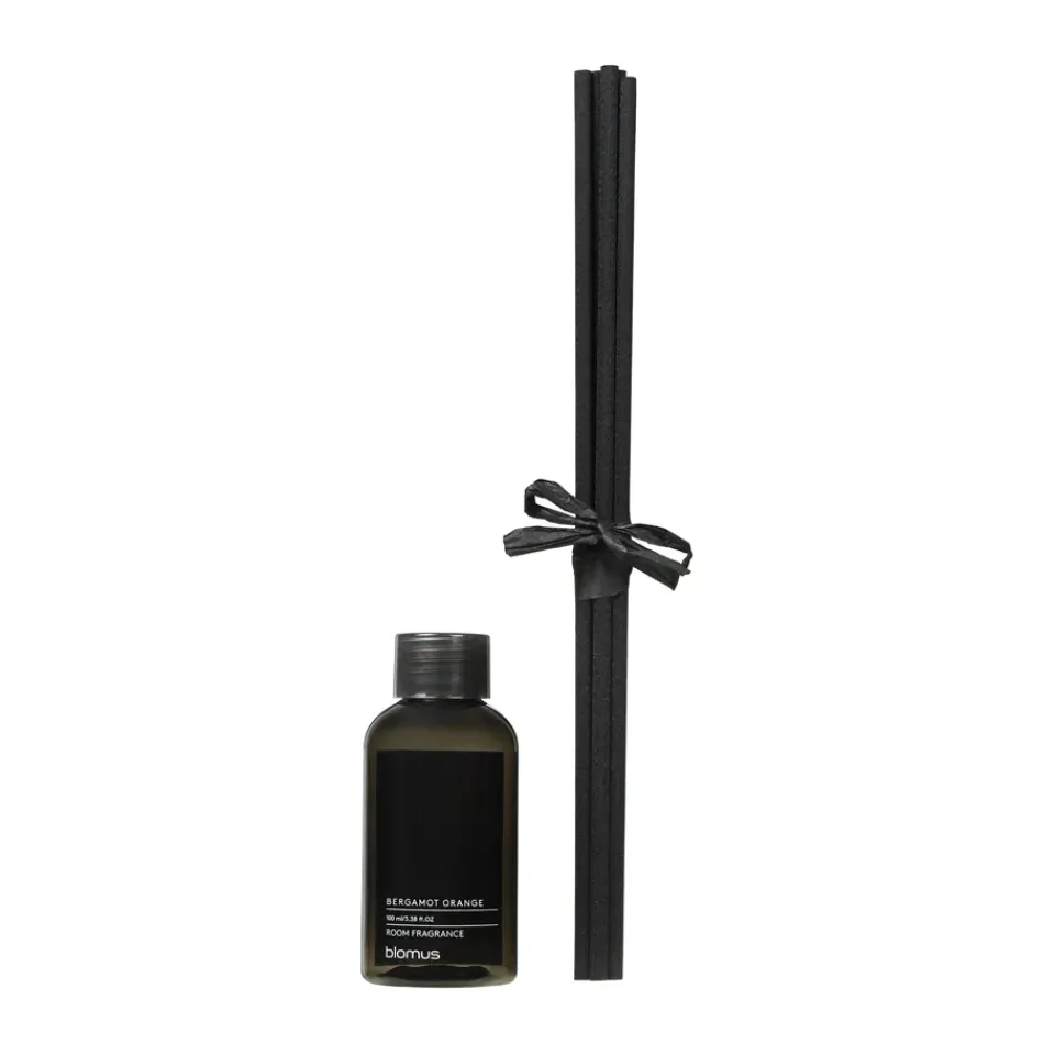 New Blomus Recambio para difusor con varillas Fraga 100 ml, Bergamott Orange Cedar Wood Negro