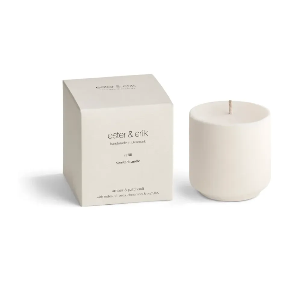 Outlet Ester & erik Recarga para vela aromática , Amber & patchouli Blanco