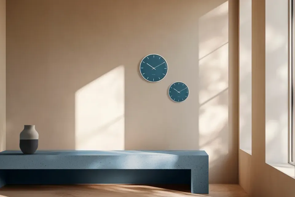 Best Arne Jacobsen Clocks Reloj AJ City Hall, , Ø29 cm Azul