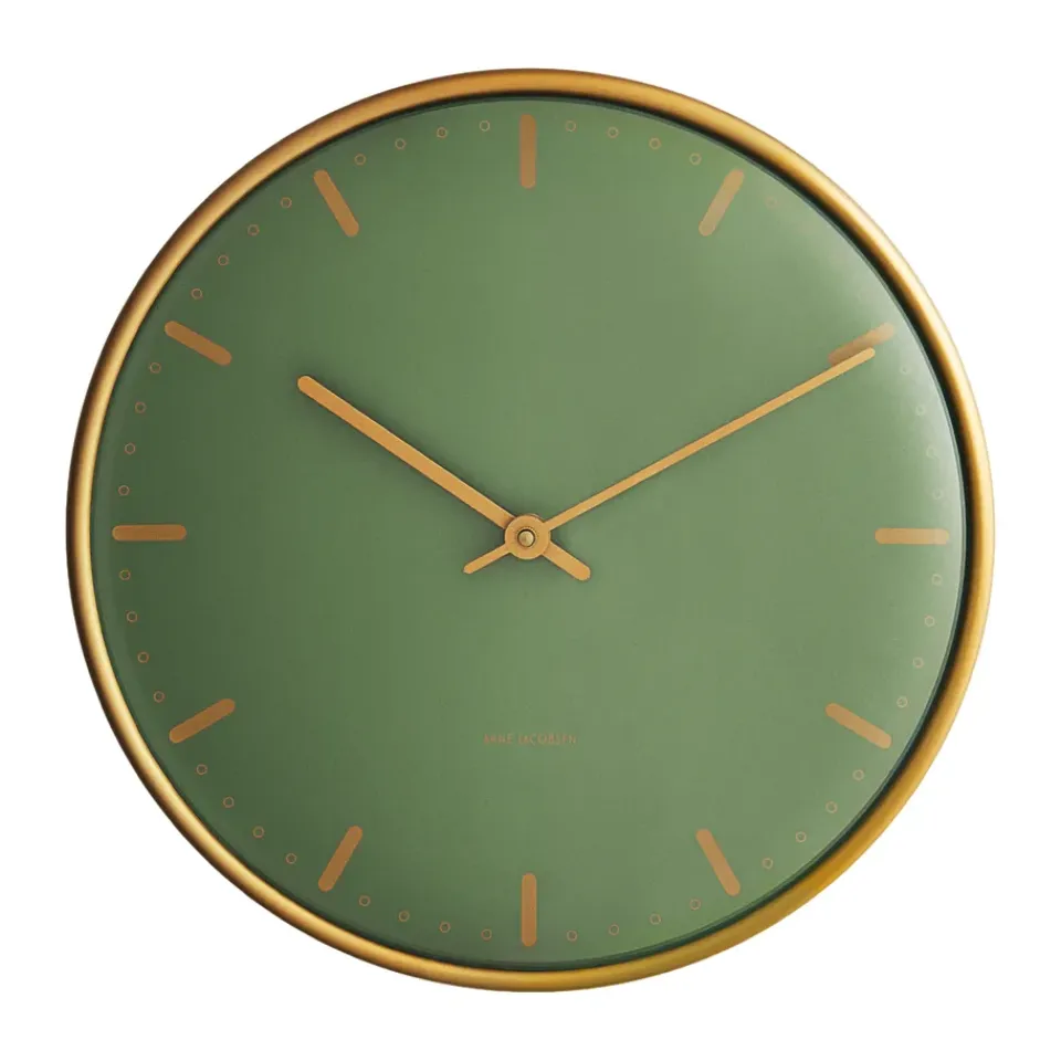Discount Arne Jacobsen Clocks Reloj AJ City Hall, , Ø29 cm Verde