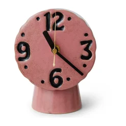New HKliving Reloj de cerámica retro 16,2 cm, Pink Rosa