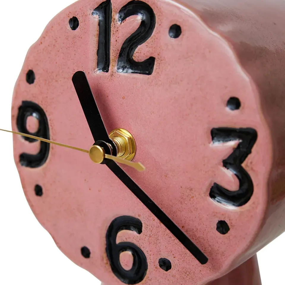 New HKliving Reloj de cerámica retro 16,2 cm, Pink Rosa
