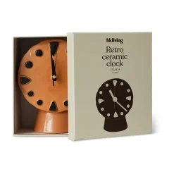 Sale HKliving Reloj de cerámica retro 20,8 cm, Peach Rosa