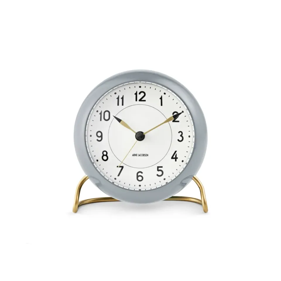 Outlet Arne Jacobsen Clocks Reloj de mesa AJ Station 12 cm, gris-blanco GrisBlanco