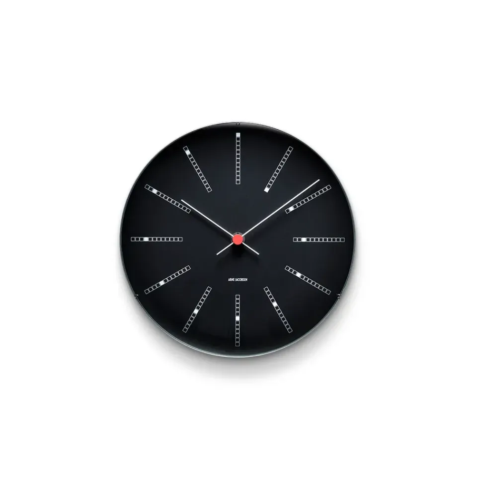 Arne Jacobsen Clocks Reloj de pared AJ Bankers , Ø 21 cm Negro