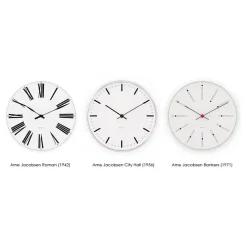 Discount Arne Jacobsen Clocks Reloj de pared AJ Bankers, Ø 29 cm Blanco