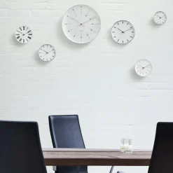 Sale Arne Jacobsen Clocks Reloj de pared AJ Bankers, Ø 12 cm Blanco