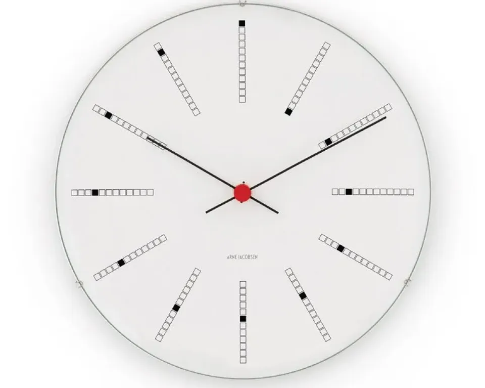 Outlet Arne Jacobsen Clocks Reloj de pared AJ Bankers, Ø 48 cm Blanco