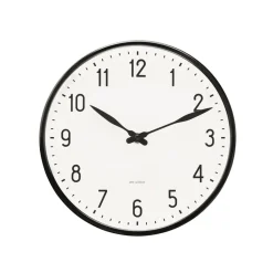 Online Arne Jacobsen Clocks Reloj de pared AJ Station, Ø 21 cm Negro