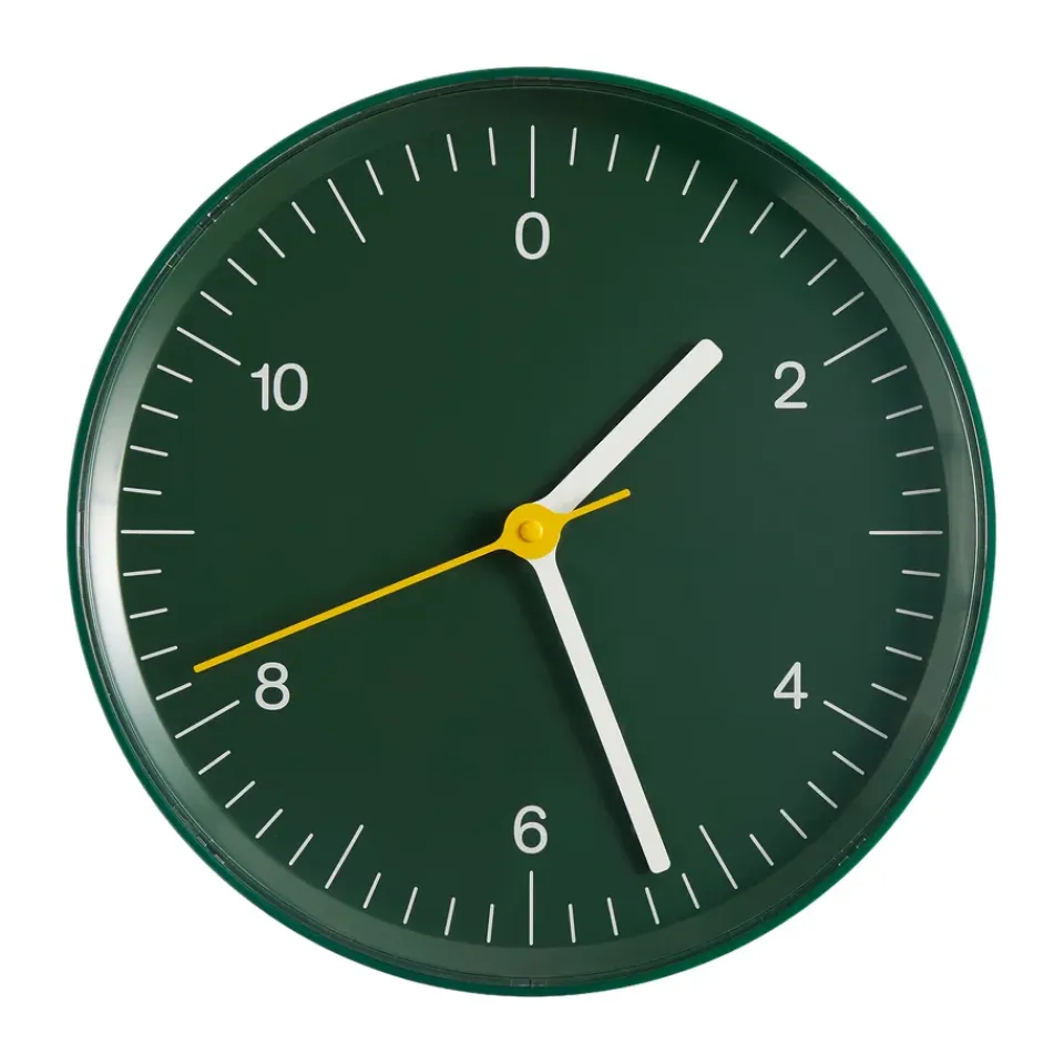 Discount HAY Reloj de pared Wall Clock Ø26,5 cm, Green Verde