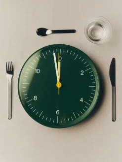 Discount HAY Reloj de pared Wall Clock Ø26,5 cm, Green Verde