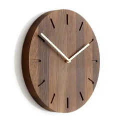 Clearance Applicata Reloj de pared Watch:Out, roble oscurecido-latón Marrón