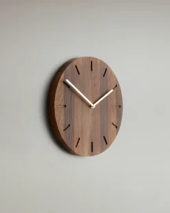 Clearance Applicata Reloj de pared Watch:Out, roble oscurecido-latón Marrón