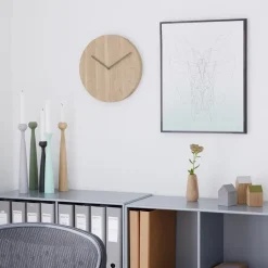 Sale Applicata Reloj de pared Watch:Out, roble-gris MarrónGris