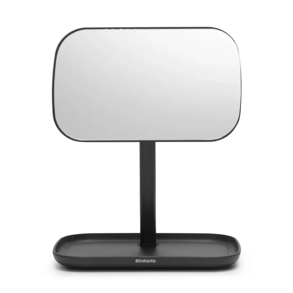 New Brabantia ReNew Espejo con bandeja de almacenaje, oscuro Gris