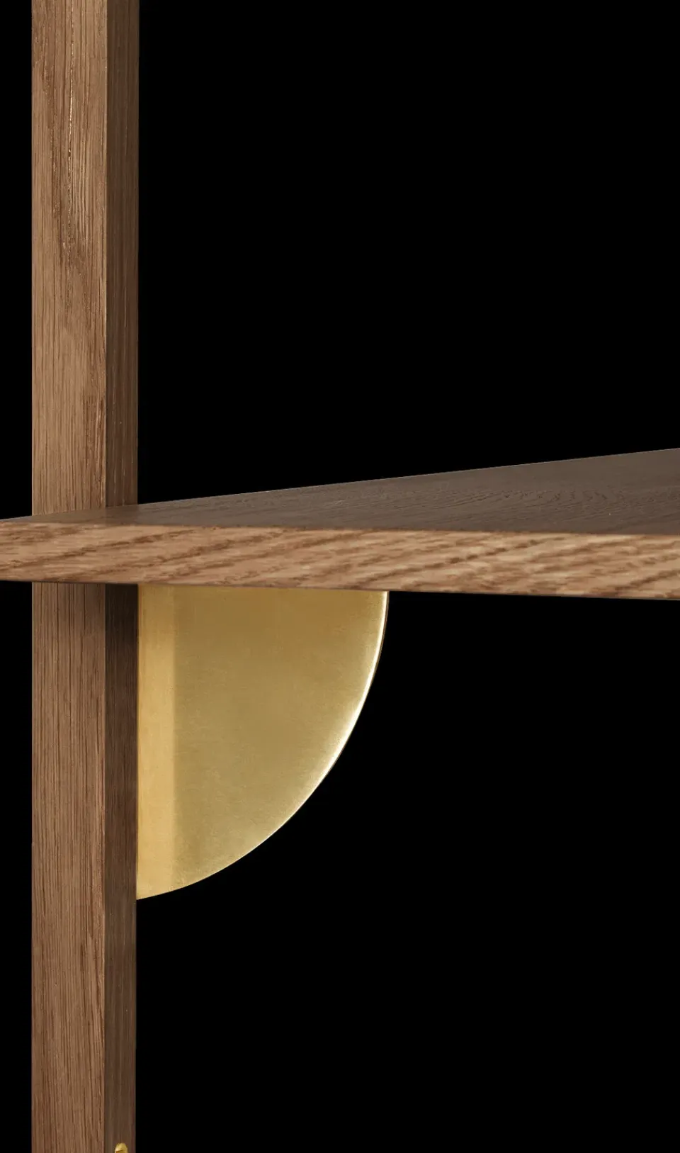 Clearance Ferm Living Repisa Sector triple wide, Smoked Oak, brass Marrón