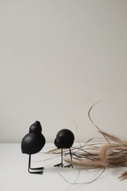 Outlet DBKD Set de 2 adornos de Pascua Swedish Birds , Black Negro