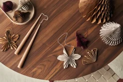 Scandi Living Set de 4 bolas de Navidad Spira, Beige