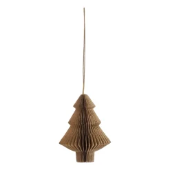 Clearance Scandi Living Set de 4 bolas de Navidad Tree, Crudo Beige