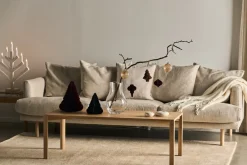 Clearance Scandi Living Set de 4 bolas de Navidad Tree, Crudo Beige