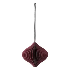 New Scandi Living Set de 4 bolas de Navidad Onion, Rojo
