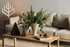 Online Scandi Living Set de 4 bolas de Navidad Spira, Crudo Beige