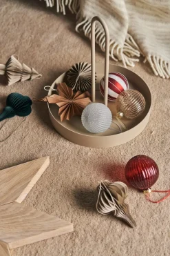 Online Scandi Living Set de 4 bolas de Navidad Spira, musgo Verde