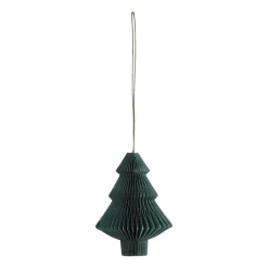 Scandi Living Set de 4 bolas de Navidad Tree, musgo Verde