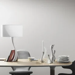 Sale Georg Jensen Set de 2 candeleros Cobra, grandes, 24 cm GrisPlateado