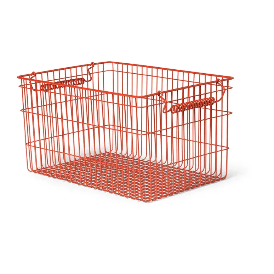 Sale Ferm Living Set de 2 cestas Cala apilables, Poppy red Rojo