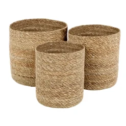 Discount Dixie Set de 3 cestas Emil small, natural Beige
