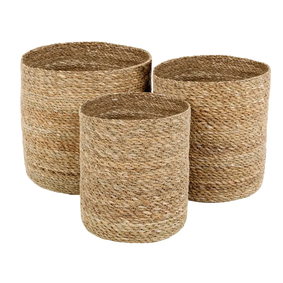 Discount Dixie Set de 3 cestas Emil small, natural Beige