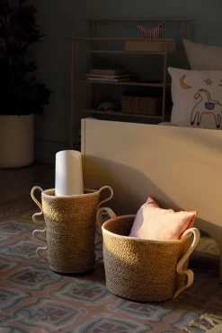 Clearance Ferm Living Set de 2 cestas Verso, Off-white BeigeBlanco