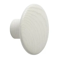 New Muuto Set de 5 colgadores The dots, Off White Blanco