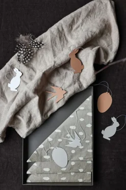 Outlet Cooee Design Set de 4 colgantes de pascuaEaster Deco pájaro, Cafe au lait Marrón