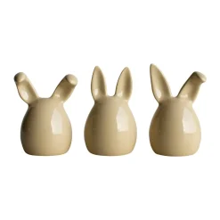 Best DBKD Set de 3 conejos de pascua Triplets, Shiny yellow Amarillo