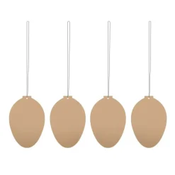 Sale Cooee Design Set de 4 decoraciones de pascua Easter Deco huevo, Cafe au lait Marrón
