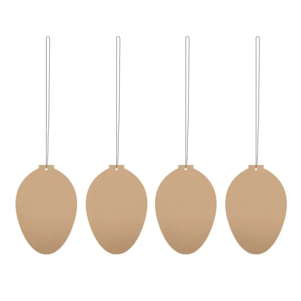 Sale Cooee Design Set de 4 decoraciones de pascua Easter Deco huevo, Cafe au lait Marrón