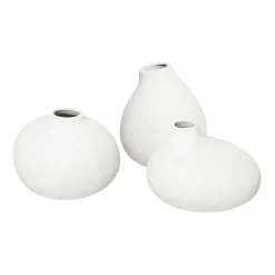 Best Blomus Set de 3 jarrones Nona, White Blanco