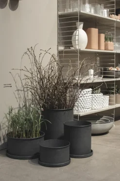 New DBKD Set de 2 macetas Plant bowl, Black Negro