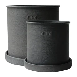 Sale DBKD Set de 2 macetas Plant pot small, Black Negro
