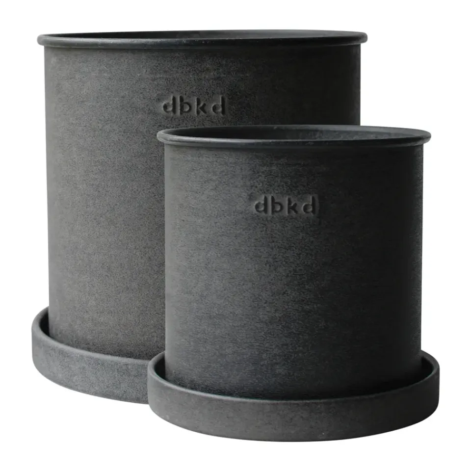 Sale DBKD Set de 2 macetas Plant pot small, Black Negro