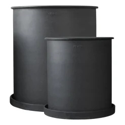 DBKD Set de 2 macetas Plant pot large, Black Negro